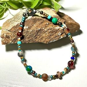 Lovely Artisan Crafted Bracelet with Semi-Precious Beads
